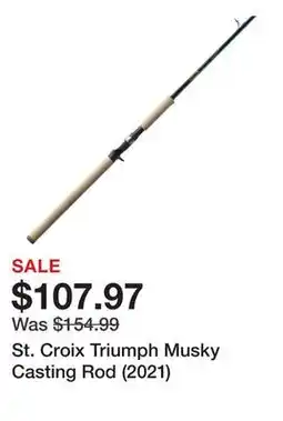 Dick's Sporting Goods St. Croix Triumph Musky Casting Rod (2021) offer