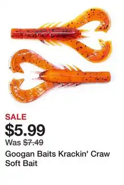 Dick's Sporting Goods Googan Baits Krackin' Craw Soft Bait offer