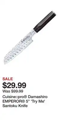Nordstrom Cuisine::pro Damashiro EMPEROR 5 'Try Me' Santoku Knife offer