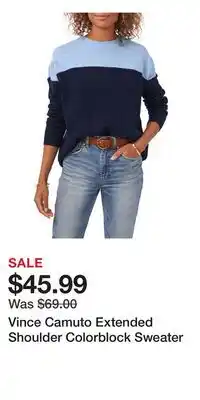Nordstrom Vince Camuto Extended Shoulder Colorblock Sweater offer