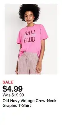 Old Navy Old Navy Vintage Crew-Neck Graphic T-Shirt offer