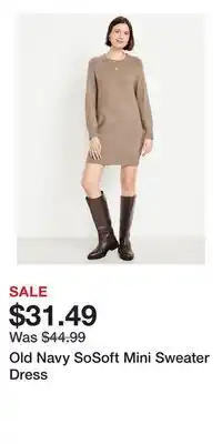 Old Navy Old Navy SoSoft Mini Sweater Dress offer
