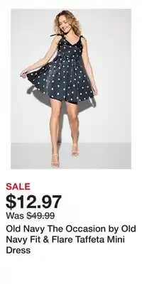 Old Navy Old Navy The Occasion by Old Navy Fit & Flare Taffeta Mini Dress offer