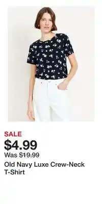 Old Navy Old Navy Luxe Crew-Neck T-Shirt offer