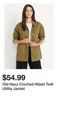 Old Navy Old Navy Cinched-Waist Twill Utility Jacket offer