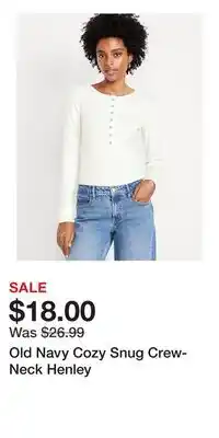 Old Navy Old Navy Cozy Snug Crew-Neck Henley offer