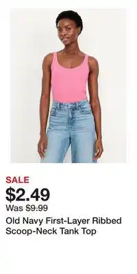 Old Navy Old Navy First-Layer Ribbed Scoop-Neck Tank Top offer