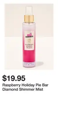 Bath & Body Works Raspberry Holiday Pie Bar Diamond Shimmer Mist offer