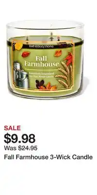 Bath & Body Works Fall Farmhouse 3-Wick Candle offer