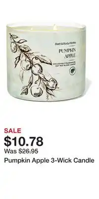 Bath & Body Works Pumpkin Apple 3-Wick Candle offer