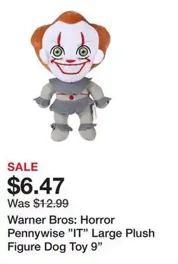 Petsmart Warner Bros: Horror Pennywise IT Large Plush Figure Dog Toy 9 offer