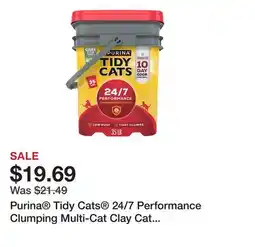 Petsmart Purina Tidy Cats 24/7 Performance Clumping Multi-Cat Clay Cat Litter - Low Dust, 10 Day Odor offer