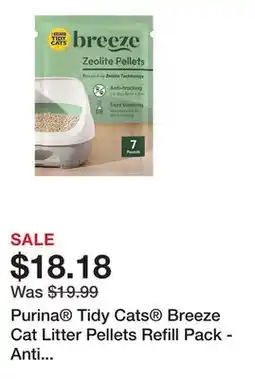 Petsmart Purina Tidy Cats Breeze Cat Litter Pellets Refill Pack - Anti Tracking offer