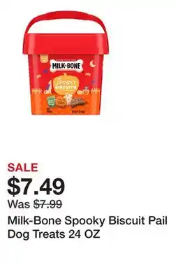 Petsmart Milk-Bone Spooky Biscuit Pail Dog Treats 24 OZ offer