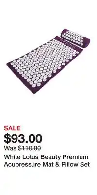Ulta Beauty White Lotus Beauty Premium Acupressure Mat & Pillow Set offer