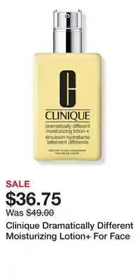 Ulta Beauty Clinique Dramatically Different Moisturizing Lotion+ For Face offer