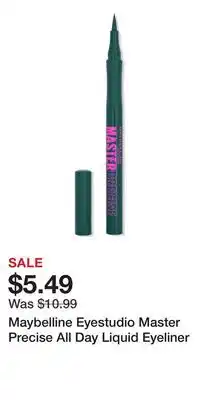 Ulta Beauty Maybelline Eyestudio Master Precise All Day Liquid Eyeliner offer