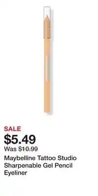 Ulta Beauty Maybelline Tattoo Studio Sharpenable Gel Pencil Eyeliner offer