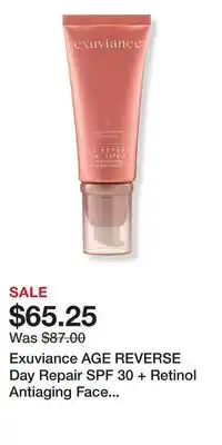Ulta Beauty Exuviance AGE REVERSE Day Repair SPF 30 + Retinol Antiaging Face Moisturizer offer
