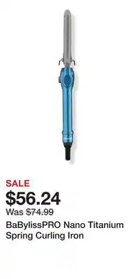 Ulta Beauty BaBylissPRO Nano Titanium Spring Curling Iron offer