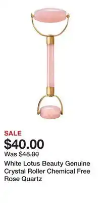 Ulta Beauty White Lotus Beauty Genuine Crystal Roller Chemical Free Rose Quartz offer