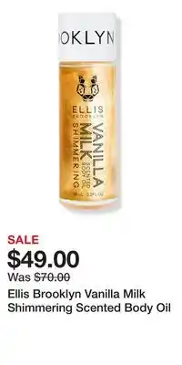 Ulta Beauty Ellis Brooklyn Vanilla Milk Shimmering Scented Body Oil offer