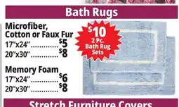 Ocean State Job Lot Microfiber, Cotton or Faux Fur, Memory Foam offer