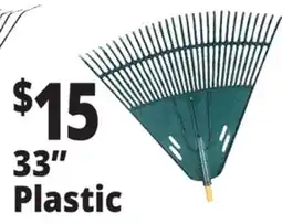 Ocean State Job Lot 33 Plastic Leaf Rake with Foam Grip Handle offer