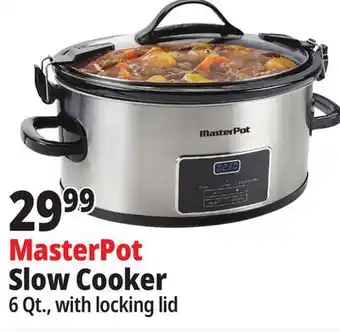 Ocean State Job Lot MasterPot 6 Qt Stainless Steel Slow Cooker offer