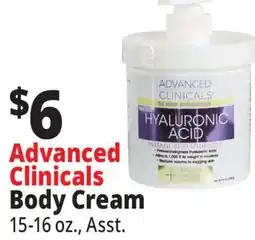 Ocean State Job Lot Advanced Clinicals Body Cream offer