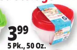 Ocean State Job Lot Mr.Fresh Medium Reusable Food Containers 5 Count offer