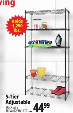 Ocean State Job Lot 5-Tier Household Wire Shelving offer