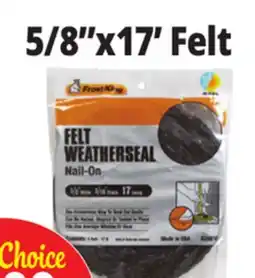 Ocean State Job Lot Frost King Felt Nail-On Weatherseal offer