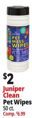 Ocean State Job Lot Juniper Clean Pet Wipes offer