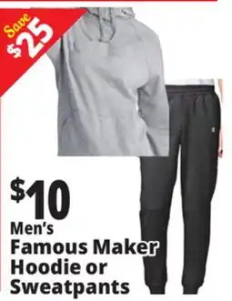 Ocean State Job Lot Men's Famous Maker Hoodie or Sweatpants offer