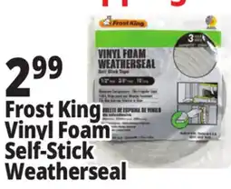 Ocean State Job Lot Frost King Vinyl Foam Self-Stick Weatherseal offer