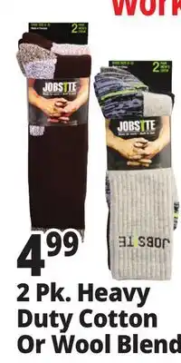 Ocean State Job Lot 2 Pk. Heavy Duty Cotton Or Wool Blend offer