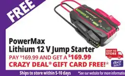 Ocean State Job Lot PowerMax Lithium 12V Jump Starter offer