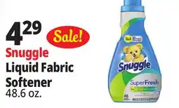 Ocean State Job Lot Snuggle Liquid Fabric Softener offer