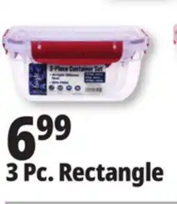 Ocean State Job Lot Think Fresh Rectangular Food Storage Container Set 3 Piece offer