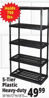 Ocean State Job Lot Maxit 4-Tier Plastic Shelving Unit 48 offer