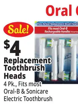 Ocean State Job Lot Dentacare Flexisoft Replacement Brush Heads 4 Count offer