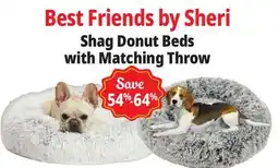 Ocean State Job Lot 23 Best Friends by Sheri Shag Donut Beds with Matching Throw offer