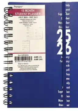 Ocean State Job Lot 6x8 2025/2026 18 Month Student Planners offer