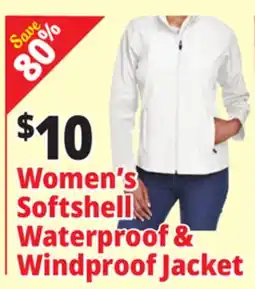 Ocean State Job Lot Women's Softshell Waterproof & Windproof Jacket offer