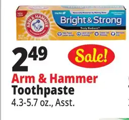 Ocean State Job Lot Arm & Hammer Toothpaste offer