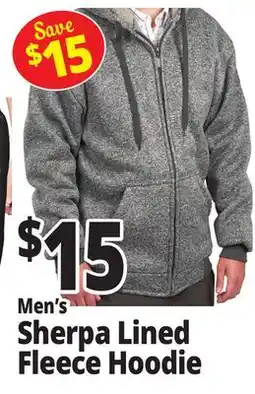 Ocean State Job Lot Men's Sherpa Lined Fleece Hoodie offer