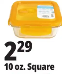 Ocean State Job Lot 10 oz. Square Glass Food Storage offer