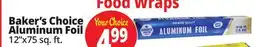 Ocean State Job Lot Baker's Choice Premium Quality Aluminum Foil 75 sq ft offer