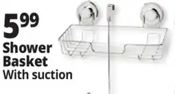 Ocean State Job Lot Chrome Shower Basket with Suction offer